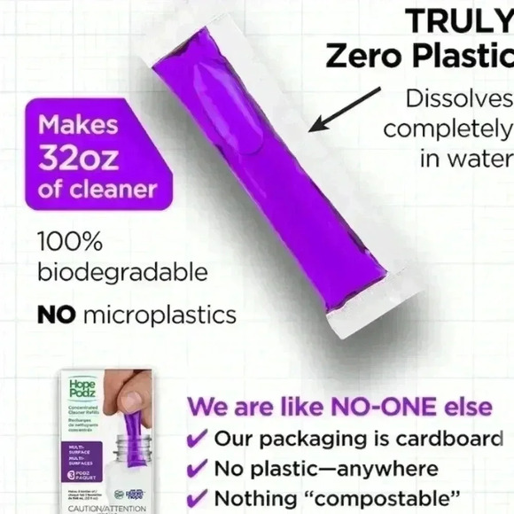 HopePodz All-Surface Liquid Concentrate (3 Podz and 3 HopeTowelz) - Picture 2 of 6